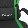 vidaXL Chaise de jeu Noir et vert Similicuir
