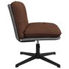 vidaXL Chaise pivotante de bureau Marron Tissu