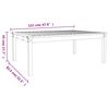 vidaXL Table de jardin 121x82,5x45 cm bois massif de douglas