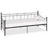 vidaXL Cadre de lit de repos sans matelas noir m&eacute;tal 90x200 cm