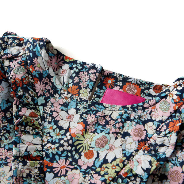 Chemise pour enfants &agrave; manches longues bleu fonc&eacute; 116