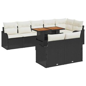 vidaXL Ensemble de canap&eacute; de jardin 9 pc 8-Nombre de places