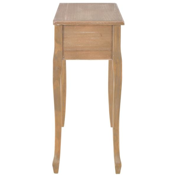 vidaXL Table de console et coiffeuse avec 3 tiroirs Marron