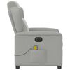 vidaXL Fauteuil de massage inclinable &eacute;lectrique gris nuage tissu
