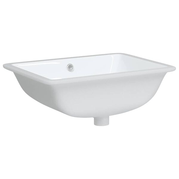 vidaXL &Eacute;vier salle de bain blanc rectangulaire c&eacute;ramique