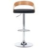 vidaXL Tabourets de bar lot de 2 noir similicuir et bois courbé