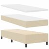 vidaXL Lit &agrave; ressorts avec matelas Cr&egrave;me 80 x 200 cm tissu