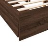 vidaXL Cadre de lit avec tiroirs sans matelas ch&ecirc;ne marron 140x190 cm