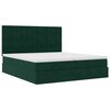 vidaXL Cadre de lit ottoman avec matelas vert fonc&eacute; 160x200 cm velours