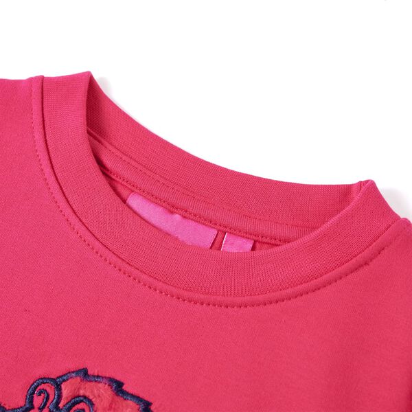 Sweatshirt pour enfants rose vif 140