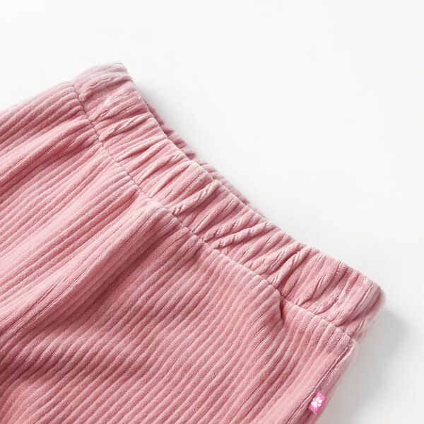 Pantalons pour enfants velours c&ocirc;tel&eacute; rose clair 140