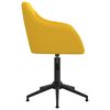 vidaXL Chaises &agrave; manger pivotantes lot de 2 jaune velours