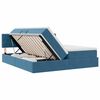 vidaXL Lit de Rangement avec matelas Bleu fonc&eacute; 100 x 200 cm