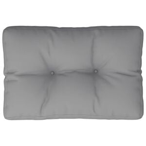 vidaXL Coussin de palette gris 50x40x12 cm tissu