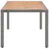 vidaXL Table de jardin Gris 190x90x75cm R&eacute;sine tress&eacute;e et acacia