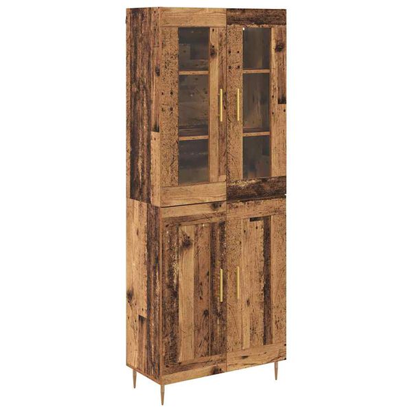 vidaXL Haut Armoire 2 pcs Bois ancien Bois d'ing&eacute;nierie