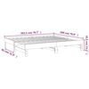vidaXL Lit coulissant sans matelas blanc 2x(90x200) cm