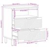 vidaXL Cabinet de chevet Marron 50 x 33 x 62 cm Bois d'acacia massif