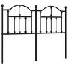 vidaXL T&ecirc;te de lit de remplacement m&eacute;tal noir 120 cm