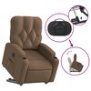 vidaXL Fauteuil inclinable électrique marron tissu