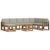 vidaXL Ensemble de canap&eacute;s d'ext&eacute;rieur 9 pcs Gris Naturel et Clair