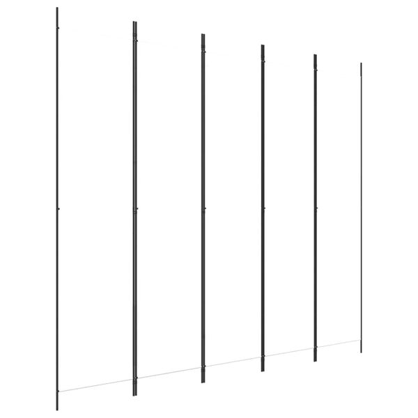 vidaXL Cloison de séparation 5 panneaux Blanc 250x220 cm Tissu