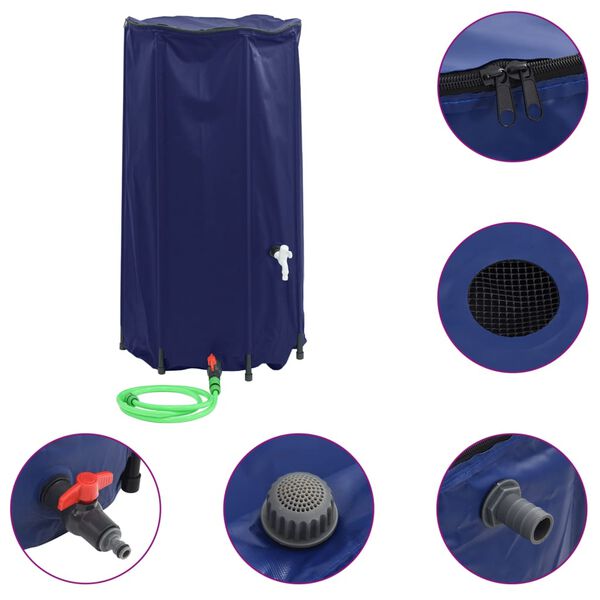 vidaXL R&eacute;servoir d'eau avec robinet pliable 100 L PVC