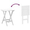 vidaXL Table d&rsquo;appoint pliable blanc bois de peuplier massif