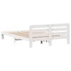 vidaXL Cadre de lit sans matelas blanc 160x200 cm bois de pin massif