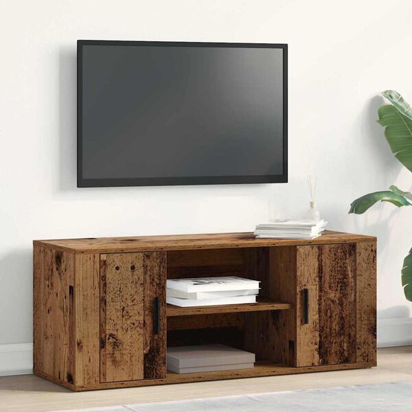 vidaXL Meuble TV Bois ancien 100 x 35 x 40 cm Bois d'ingénierie