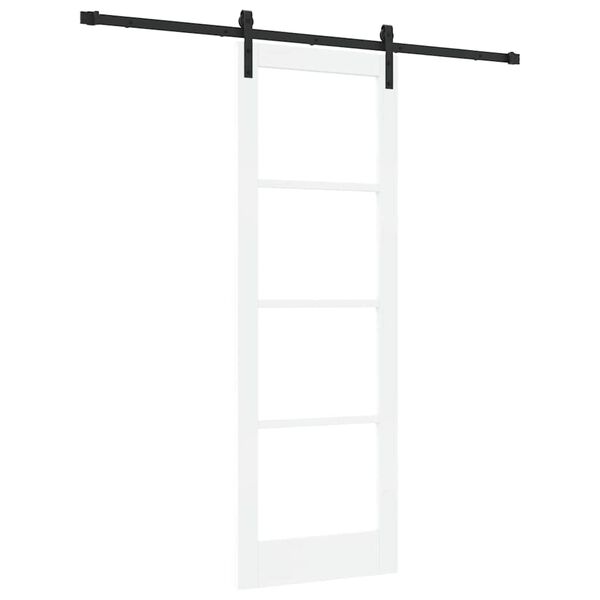 vidaXL Porte coulissante ORKDAL Blanc et Noir 73,5 x 211 cm