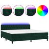 vidaXL Sommier &agrave; lattes de lit avec matelas LED Vert fonc&eacute; 200x200 cm