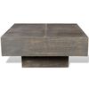 vidaXL Table basse carr&eacute;e Marron fonc&eacute; Bois massif de manguier