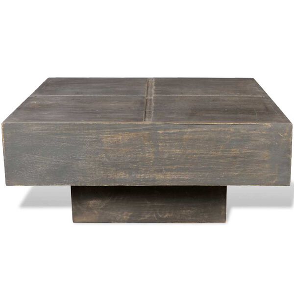 vidaXL Table basse carr&eacute;e Marron fonc&eacute; Bois massif de manguier
