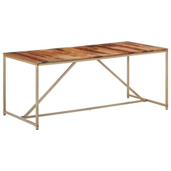 vidaXL Table &agrave; manger 180x90x76 cm Bois massif