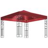 vidaXL Tonnelle avec guirlande lumineuse à LED 3x3 m Bordeaux