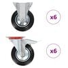vidaXL 12 pcs Roulettes 160 mm