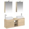 vidaXL Ensemble de mobilier de salle de bain 5 pcs Ch&ecirc;ne Sonoma