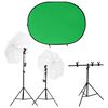 vidaXL Kit de studio photo avec &eacute;clairage et &eacute;cran de fond