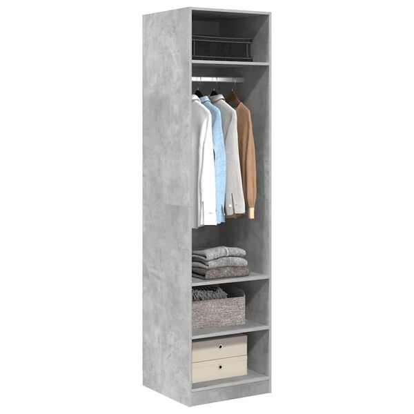 vidaXL Garde-robe Gris béton 50x50x200 cm Bois d'ingénierie