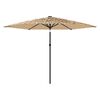 vidaXL Parasol de jardin avec mât en acier marron 288x288x225 cm