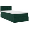 vidaXL Cadre de lit ottoman avec matelas vert fonc&eacute; 80x200 cm velours