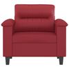 vidaXL Fauteuil Rouge bordeaux 60 cm Similicuir