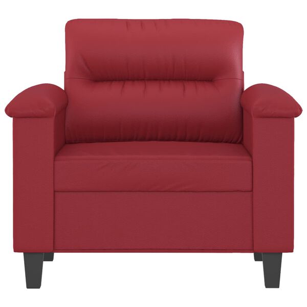 vidaXL Fauteuil Rouge bordeaux 60 cm Similicuir