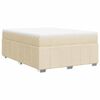 vidaXL Sommier &agrave; lattes de lit avec matelas Cr&egrave;me 140x190 cm Tissu