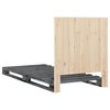 vidaXL Cadre de lit sans matelas gris 90x200 cm bois de pin massif