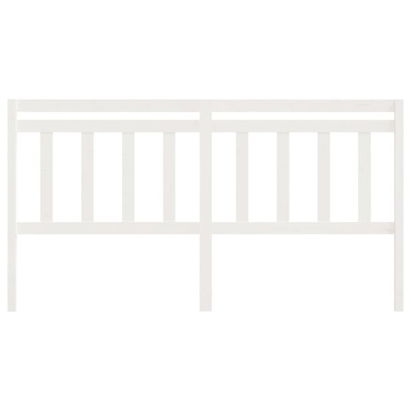 vidaXL T&ecirc;te de lit Blanc 206x4x100 cm Bois massif de pin