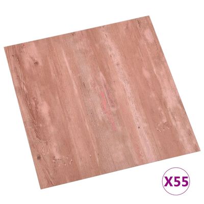 vidaXL Planches de plancher autoadhésives 55 pcs PVC 5,11 m² Rouge