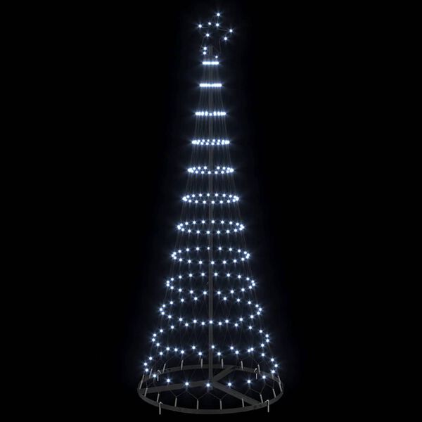 vidaXL Arbre de No&euml;l LED avec 230 LED Blanc froid 184,5 cm M&eacute;tal