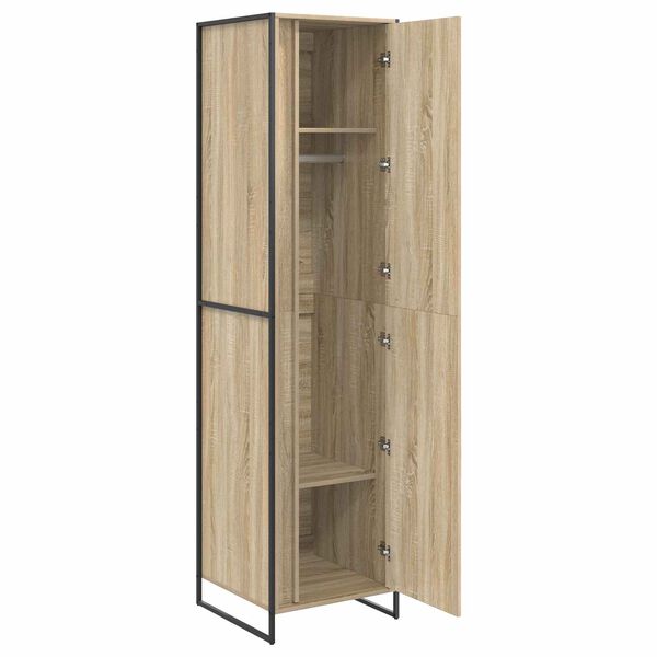 vidaXL Garde-robe 2 pcs Sonoma 50 x 50 x 200 cm Bois d'ing&eacute;nierie